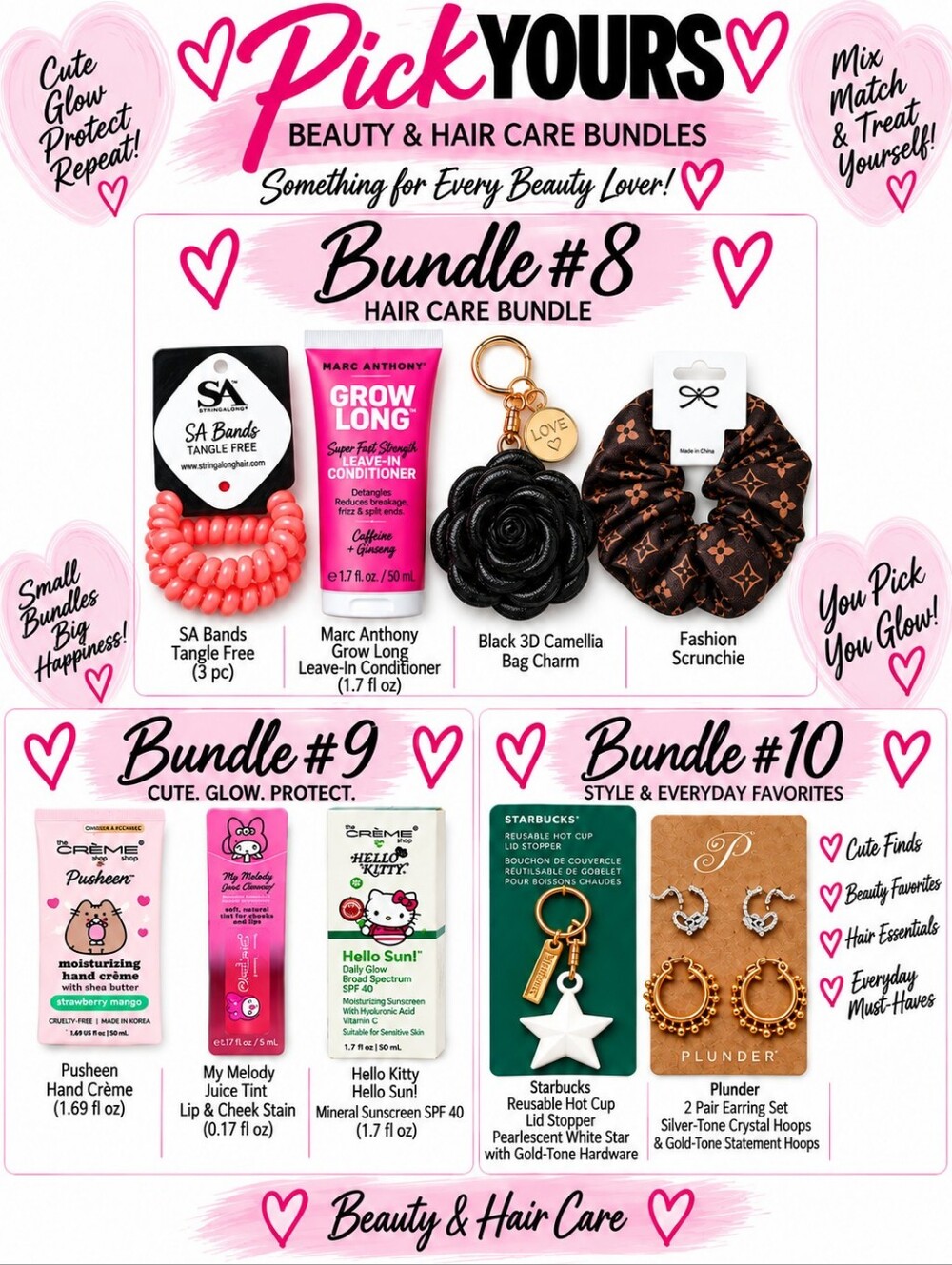 BIN Pick Your 3-4 Piece Beauty Bundle (#8, #9, #10 Available)